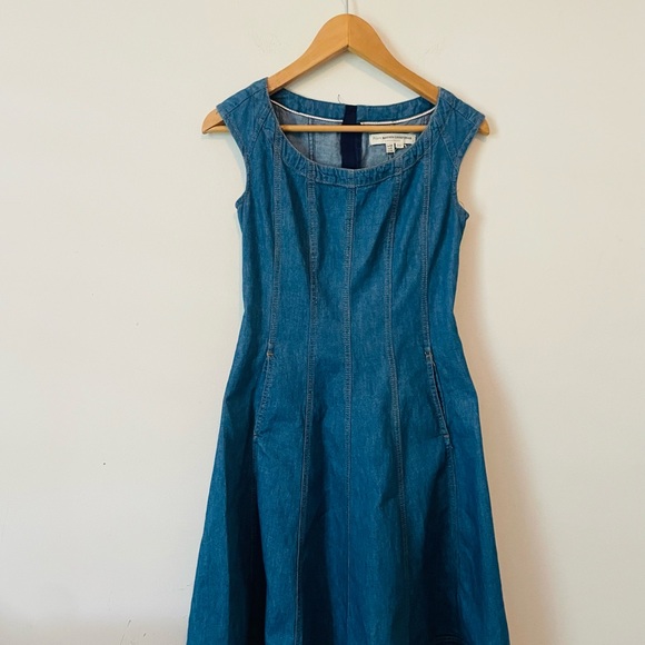Pilcro Blue A-Line Midi Dress - Picture 2 of 8